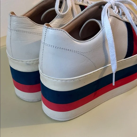 Gucci Women's White Platform PeGGy Sneakers size 36 - Picture 7 of 9